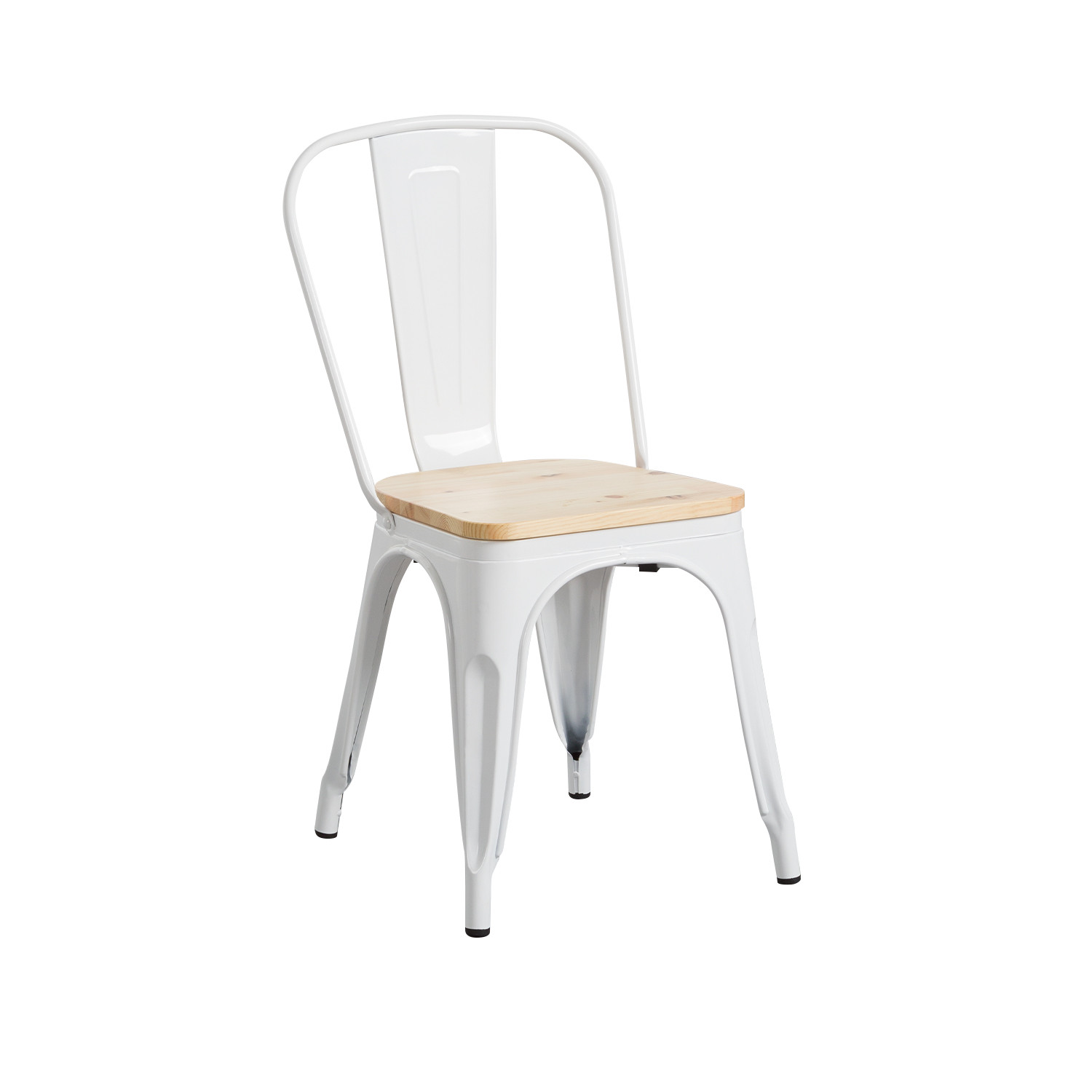 Cadeira industrial forte com assento de madeira 45x54x85cm Thinia Home Cadeiras de jantar 1
